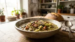 Täyteläinen miso-linssikeitto valkokaalilla – helppo arkiruoka yhdestä kattilasta